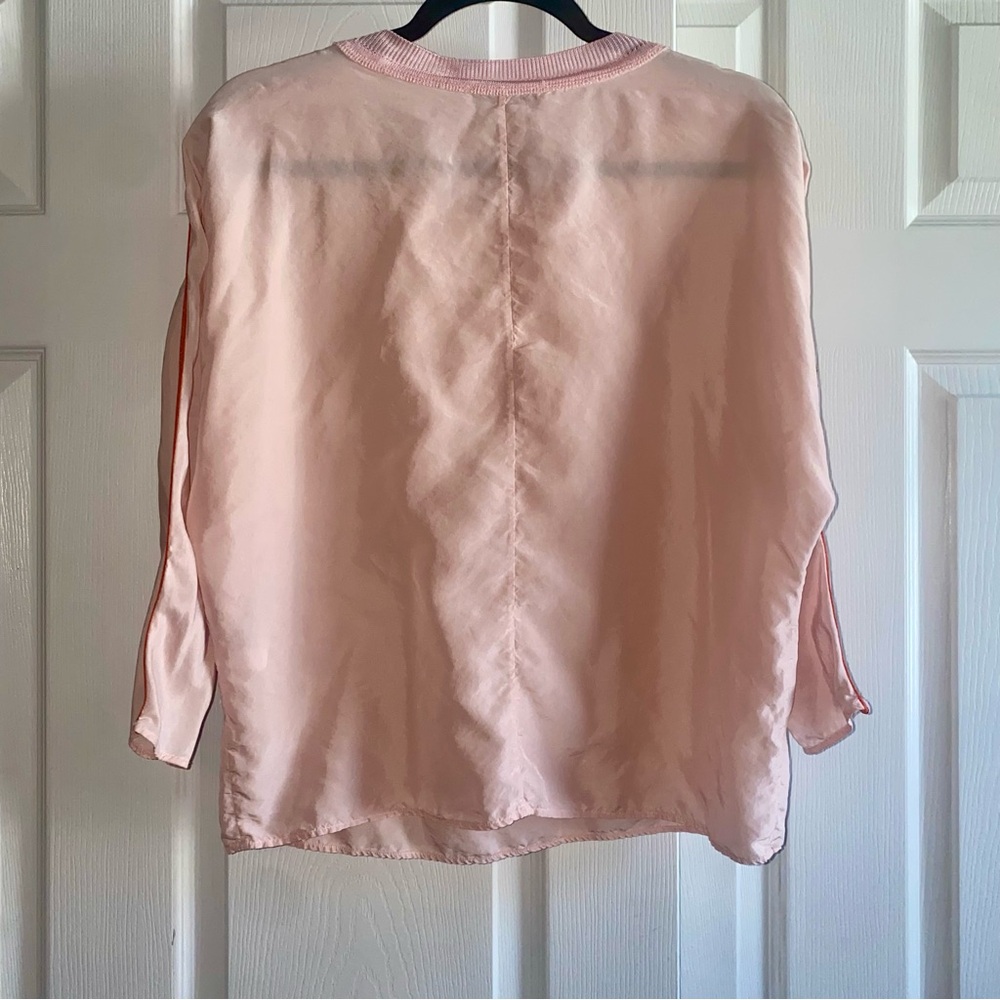 s a n d r o PARIS Light Pink Silk Top - Picture 6 of 10